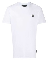 T-shirt à col rond blanc Philipp Plein