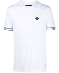 T-shirt à col rond blanc Philipp Plein