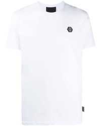 T-shirt à col rond blanc Philipp Plein