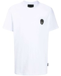 T-shirt à col rond blanc Philipp Plein