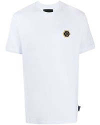 T-shirt à col rond blanc Philipp Plein