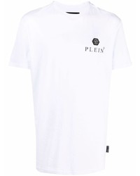 T-shirt à col rond blanc Philipp Plein