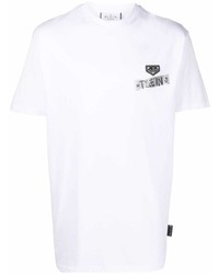 T-shirt à col rond blanc Philipp Plein