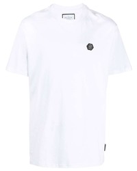 T-shirt à col rond blanc Philipp Plein