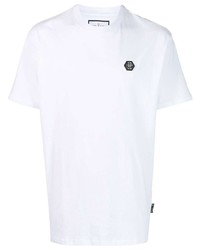 T-shirt à col rond blanc Philipp Plein