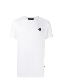 T-shirt à col rond blanc Philipp Plein