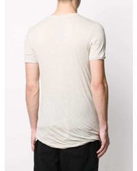 T-shirt à col rond blanc Rick Owens