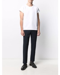 T-shirt à col rond blanc Thom Browne