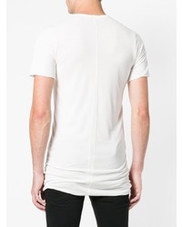 T-shirt à col rond blanc Rick Owens