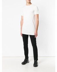 T-shirt à col rond blanc Rick Owens