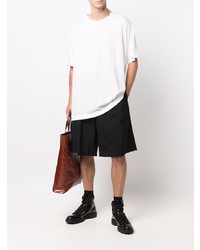 T-shirt à col rond blanc Yohji Yamamoto