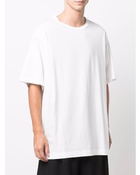 T-shirt à col rond blanc Yohji Yamamoto