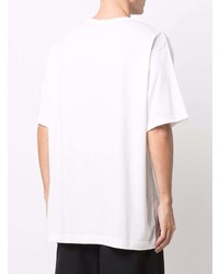 T-shirt à col rond blanc Yohji Yamamoto