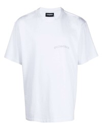 T-shirt à col rond blanc Pleasures