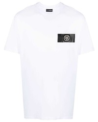 T-shirt à col rond blanc Plein Sport