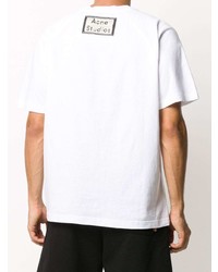 T-shirt à col rond blanc Acne Studios