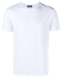 T-shirt à col rond blanc Raf Simons