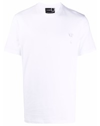 T-shirt à col rond blanc Raf Simons X Fred Perry