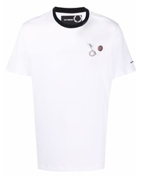 T-shirt à col rond blanc Raf Simons X Fred Perry