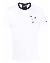 T-shirt à col rond blanc Raf Simons X Fred Perry