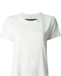 T-shirt à col rond blanc Raquel Allegra