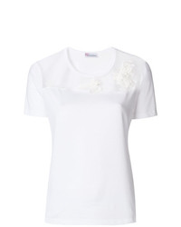 T-shirt à col rond blanc RED Valentino