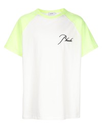 T-shirt à col rond blanc Rhude