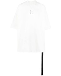 T-shirt à col rond blanc Rick Owens DRKSHDW