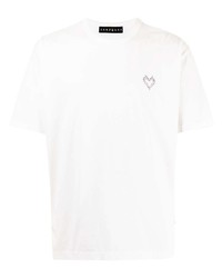 T-shirt à col rond blanc Roar