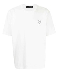 T-shirt à col rond blanc Roar