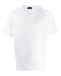 T-shirt à col rond blanc Roberto Collina