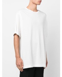 T-shirt à col rond blanc Yohji Yamamoto