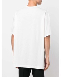 T-shirt à col rond blanc Yohji Yamamoto