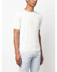 T-shirt à col rond blanc Corneliani