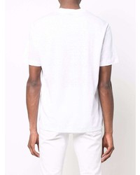 T-shirt à col rond blanc Brioni
