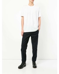 T-shirt à col rond blanc Jil Sander