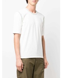 T-shirt à col rond blanc Bottega Veneta