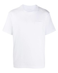 T-shirt à col rond blanc Sacai