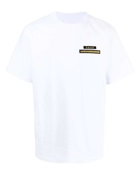 T-shirt à col rond blanc Sacai