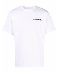 T-shirt à col rond blanc Sacai