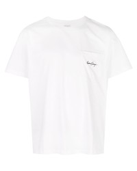 T-shirt à col rond blanc Second/Layer