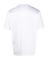 T-shirt à col rond blanc Barba
