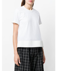T-shirt à col rond blanc Comme Des Garçons Noir Kei Ninomiya