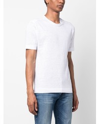 T-shirt à col rond blanc Zegna