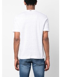 T-shirt à col rond blanc Zegna