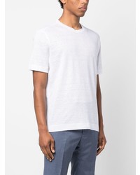 T-shirt à col rond blanc Zegna