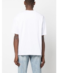 T-shirt à col rond blanc BLUEMARBLE