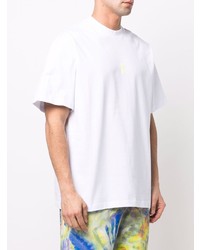 T-shirt à col rond blanc MSGM