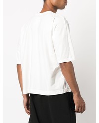 T-shirt à col rond blanc Homme Plissé Issey Miyake