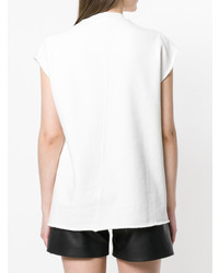 T-shirt à col rond blanc Rick Owens DRKSHDW